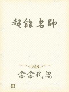 超能名帅封面