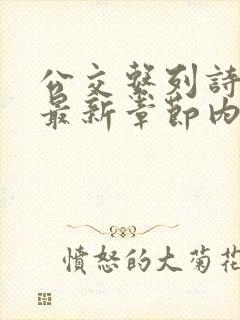 公交系列诗晴的最新章节内容