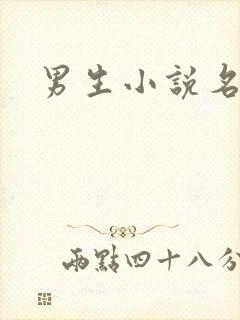 男生小说名字