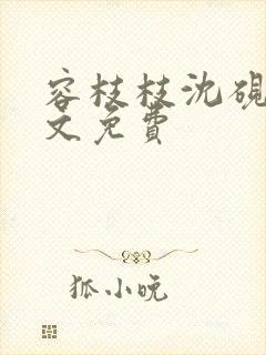 容枝枝沈砚书全文免费