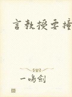 言教授要撞坏了封面