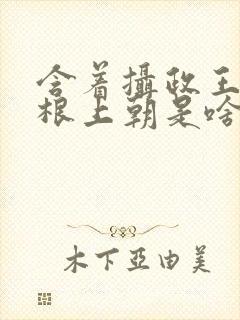 含着摄政王的紫根上朝是啥小说