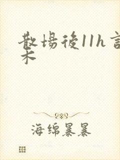 散场后11h言禾
