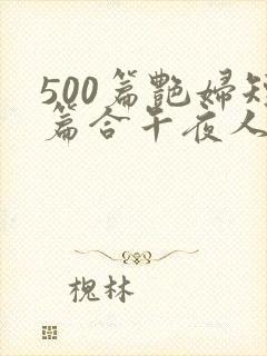 500篇艳妇短篇合午夜人封面