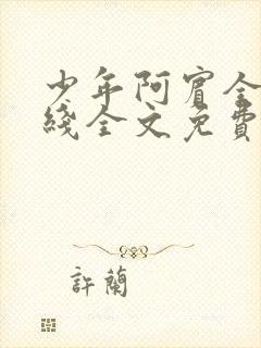 少年阿宾全集在线全文免费阅读