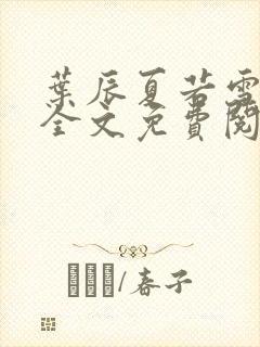 叶辰夏若雪孙怡全文免费阅读最新章节封面