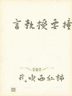 言教授要撞坏了封面