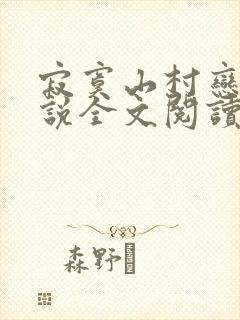 寂寞山村恋上小说全文阅读