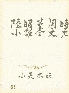 陆昭菱周时阅的小说全文免费阅读