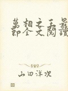 万相之王最新章节全文阅读封面