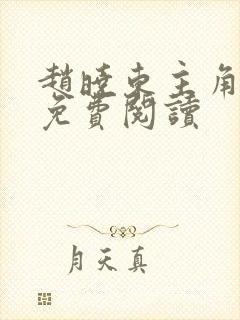 赵晓东主角小说免费阅读