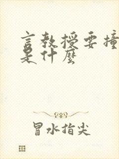 言教授要撞坏了是什么