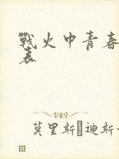 战火中青春演员表