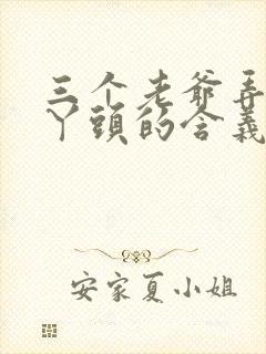 三个老爷弄一个丫头的含义封面