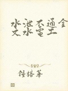 水泄不通金银原文水电工封面