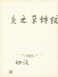 炎之孕转校生封面