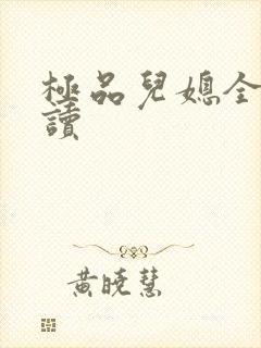 极品儿媳全文阅读封面