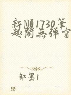 新顺1730笔趣阁无弹窗
