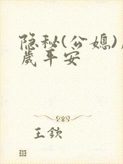 隐秘(公媳)岁岁平安封面