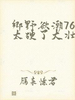 乡野欲潮76章太硬了大壮下载