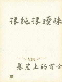 很纯很暧昧小说封面