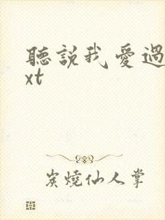 听说我爱过你txt