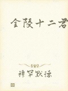 金陵十二君封面
