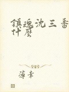 镇魂沈三番外是什么