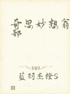 奇思妙想翁十三部封面