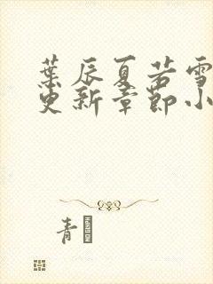 叶辰夏若雪最新更新章节小说免费阅读