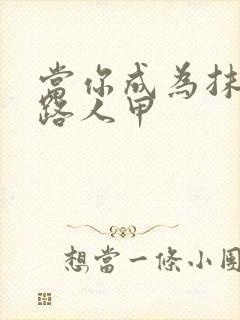 当你成为抹布文路人甲