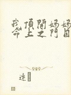 我顶开妈妈的生命上之门目录封面