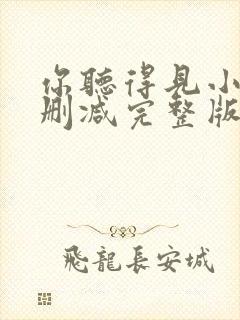 你听得见小说未删减完整版