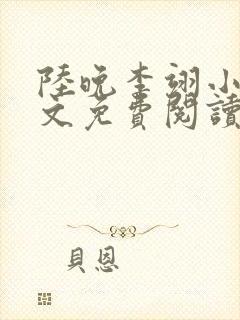 陆晚李翊小说全文免费阅读无弹窗封面