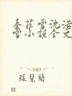 秦菲雪沈浩秦菲雪小说全文免费阅读求书