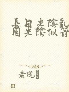 长日光阴乱作一团光阴似箭无弹窗封面