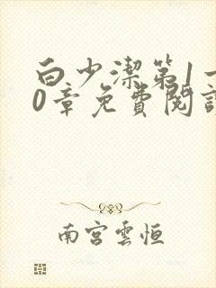 白少洁第1一40章免费阅读