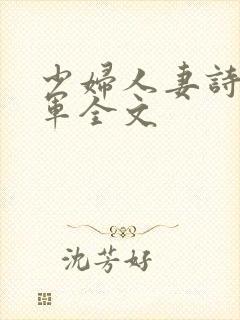 少妇人妻诗雨小军全文
