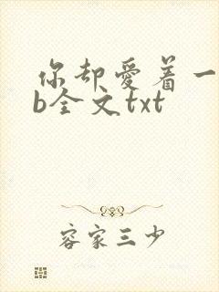 你却爱着一个sb全文txt封面