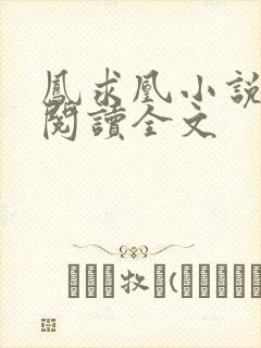 凤求凰小说免费阅读全文