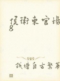 侯卫东官场笔记8封面