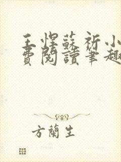 王悍苏祈小说免费阅读笔趣阁最新封面