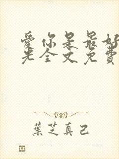 爱你是最好的时光全文免费阅读