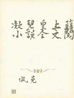 凝儿皇上薛贵妃小说全文阅读