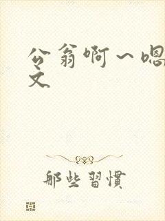 公翁啊～嗯啊h文