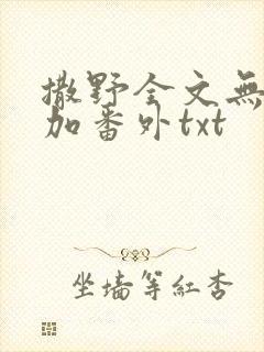 撒野全文无删减加番外txt