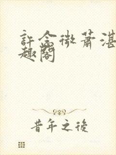 许念微萧湛明笔趣阁