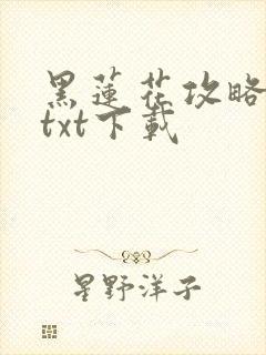 黑莲花攻略手册txt下载