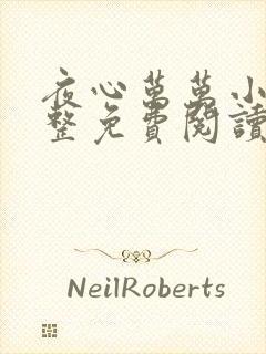 夜心万万小说完整免费阅读全文