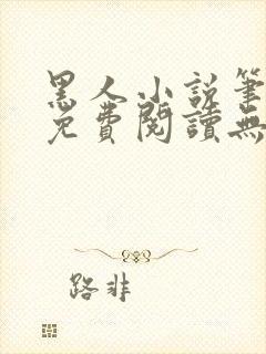 黑人小说笔趣阁免费阅读无弹窗